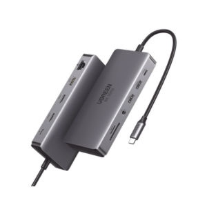 HUB USB-C (Docking Revodok Pro 211) 11 en 1 | 2 Puertos HDMI 8K,4K@60Hz | USB-C 3.2 (10Gbps) | 2 USB-A 3.2 (10Gbps) | USB-A 3.0 (5Gbps) | USB-C PD Carga 100W | RJ45 (Gigabit Ethernet) | SD + Micro SD (TF) Simultáneo | Jack Audio 3.5mm.