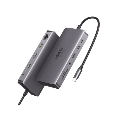 15965 p HUB USB-C (Docking Revodok Pro 211) 11 en 1 | 2 Puertos HDMI 8K,4K@60Hz | USB-C 3.2 (10Gbps) | 2 USB-A 3.2 (10Gbps) | USB-A 3.0 (5Gbps) | USB-C PD Carga 100W | RJ45 (Gigabit Ethernet) | SD + Micro SD (TF) Simultáneo | Jack Audio 3.5mm. HUB USB-C (Docking Revodok Pro 211) 11 en 1 | 2 Puertos HDMI 8K,4K@60Hz | USB-C 3.2 (10Gbps) | 2 USB-A 3.2 (10Gbps) | USB-A 3.0 (5Gbps) | USB-C PD Carga 100W | RJ45 (Gigabit Ethernet) | SD + Micro SD (TF) Simultáneo | Jack Audio 3.5mm.