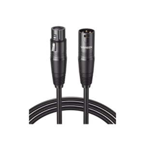 Cable para Micrófono XLR Tipo Canon Macho a Hembra / 10 Metros / Plug & Play / Antiinterferencias / Triple Blindaje / Alta Calidad / Color Negro