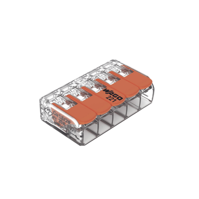 221415 p Conector Compacto para 1 Cable de Entrada 4 Cables de Salida / Cables Compatibles 28AWG-12AWG Conector Compacto para 1 Cable de Entrada 4 Cables de Salida / Cables Compatibles 28AWG-12AWG