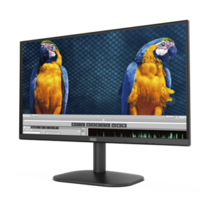 Monitor LED de 23.8″ VESA, Resolución 1920 x 1080 Pixeles, Entradas de Video VGA/HDMI. Panel VA LCD Backlight LED. Ultra Delgado