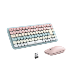 PAQUETE DE TECLADO Y MOUSE INALÁMBRICO UGREEN ROSA