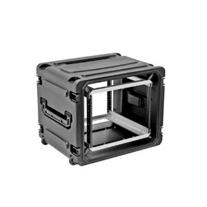 Gabinete Plástico Móvil con Amortiguador con Rack de 19″ 10 Unidades.