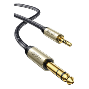 Cable Audio Estéreo 3.5mm (1/8″) TRS a 6.35mm (1/4″) TS / 5 Metros / Audio de Hi-Fi / Trenza de Nylon / Blindaje Múltiple / Caja de Aleación Zinc / Núcleo de Cobre Puro / Compatibilidad Universal