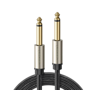 Cable de Audio Mono 6.35mm (1/4″) Macho a 6.35mm (1/4″) Macho / 10 Metros / Núcleo de Cobre / Blindaje Interno / Nylon Trenzado / Color Negro
