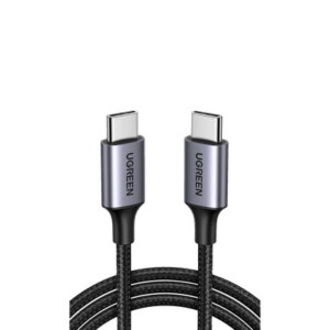 Cable USB-C a USB-C | 2 Metros | Transferencia de datos de 480 Mbps | Carga Rápida de hasta 60W | QC 4.0/3.0/2.0 | PD3.0 | FPC | AFC | Protección Integrada | Caja de Aluminio | Nylon Trenzado | Color Negro | 2 años de Garantía.
