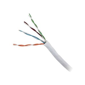 Bobina de 305 Metros Cat5e / Uso INTERIOR / Color Blanco / UL, CM, Probado a 350 Mhz / Para Aplicaciones de CCTV, Redes de Datos, CCTV, Control RS485