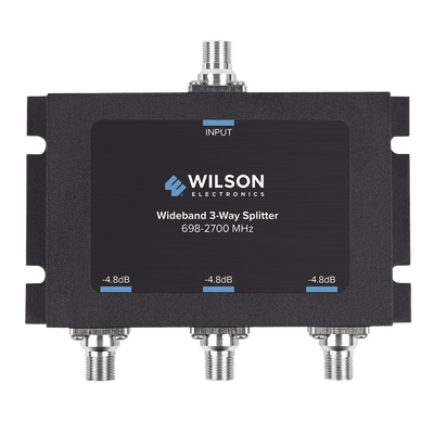 850035 p Divisor de potencia de 3 vías para la distribución de señal a tres antenas de servicio | 4.8 dB de pérdida por puerto | Conectores F hembra Divisor de potencia de 3 vías para la distribución de señal a tres antenas de servicio | 4.8 dB de pérdida por puerto | Conectores F hembra