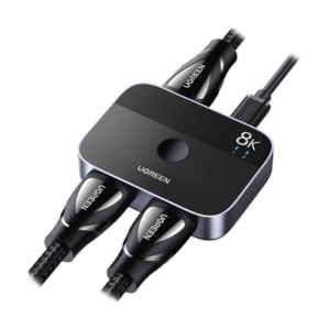 Conmutador HDMI 2.1 8K @60Hz / HDMI Splitter 2 Entradas a 1 Salida / Soporta 4K @120Hz 1080P @240Hz 3D / HDR Dolby / Alta Velocidad 48Gbps / Formatos de Audio LPCM/DTS/DSD, 2,0/2,1/5,1/7,1 canales