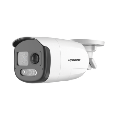 B8TURBOT p Bala TURBOHD 1080p / Imagen a Color 24/7 (ColorVu) / Lente 2.8 mm / Luz Blanca 40 mts / Exterior IP67 / WDR 130dB / Sensor PIR / Micrófono Integrado / Sirena Integrada / Estrobo ROJO - AZUL Bala TURBOHD 1080p / Imagen a Color 24/7 (ColorVu) / Lente 2.8 mm / Luz Blanca 40 mts / Exterior IP67 / WDR 130dB / Sensor PIR / Micrófono Integrado / Sirena Integrada / Estrobo ROJO - AZUL