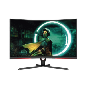 Monitor Curvo 32″ WIDESCREEN GAMING W-LED VA, Resolución 1920x1080p 165Hz, con Entradas de Video HDMI / DISPLAYPORT, Bisel Ultra Delgado, Soporta VESA