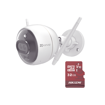 C3X KM p Kit de Camara WiFi y Memoria Micro SD / Incluye 1 Pieza C3X y 1 Memoria MicroSD 32GB / Audio de Dos Vías / Colores en Oscuridad / Detección Humana y de Vehículo Kit de Camara WiFi y Memoria Micro SD / Incluye 1 Pieza C3X y 1 Memoria MicroSD 32GB / Audio de Dos Vías / Colores en Oscuridad / Detección Humana y de Vehículo