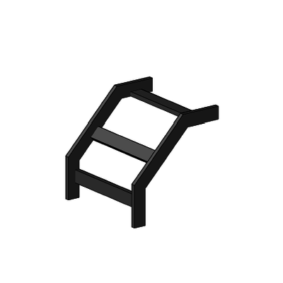 CHCVET1X4EP p Curva vertical exterior epoxica para charola tubular de 4" de ancho, incluye cople y tornillería Curva vertical exterior epoxica para charola tubular de 4" de ancho, incluye cople y tornillería
