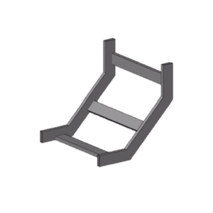 Curva vertical interior epoxica para charola tubular de 12″ de ancho, incluye cople y tornillería