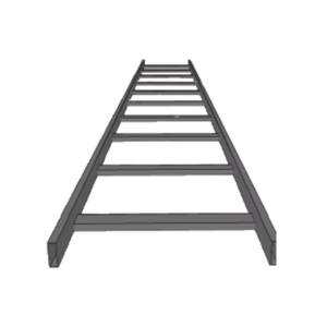 Escalera tubular, tramo recto epoxica de 1.5″ de Peralte  x 12″ de Ancho, tramo de 3 m, ideal para Centros de Datos