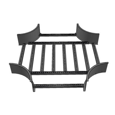 CHXE8R8X9AK p Derivación "X" Horizontal de Aluminio Perfil Z / Peralte 3 1/4" / Ancho 9"/ Radio 8" / Incluye Tornillería Derivación "X" Horizontal de Aluminio Perfil Z / Peralte 3 1/4" / Ancho 9"/ Radio 8" / Incluye Tornillería