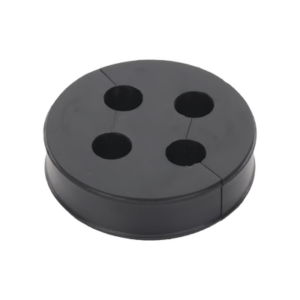 Inserto o Bota de Caucho de 4″ Con Cuatro Orificios para Cable de 3/8 in