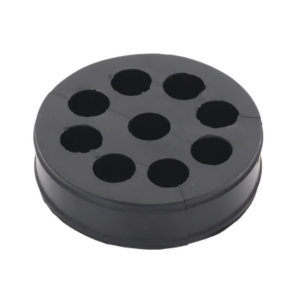 Inserto o Bota de Caucho de 4″ Con Nueve Orificios para Cable de 1/2 in