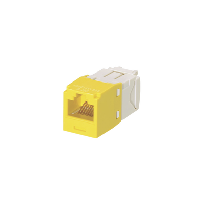 CJ688TGYL p Conector Jack RJ45 Estilo TG, Mini-Com, Categoría 6, de 8 posiciones y 8 cables, Color Amarillo Conector Jack RJ45 Estilo TG, Mini-Com, Categoría 6, de 8 posiciones y 8 cables, Color Amarillo