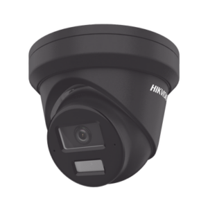 Turret IP 4 Megapixel / Color Negro / Lente 2.8 mm / 30 mts IR EXIR / Exterior IP67 / WDR 120 dB / PoE / ACUSENSE (Evita Falsas Alarmas) / Micrófono Integrado / Metal / MicroSD / ONVIF