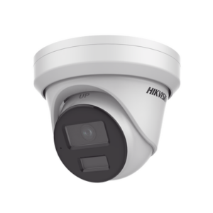 Turret IP 4 Megapixel / Lente 2.8 mm / Dual Light (40 mts IR + 40 mts Luz Blanca / DARKFIGHTER S / Microfono Integrado / Exterior IP67 / WDR 130 dB / AcuSense / Captura Facial / HEOP