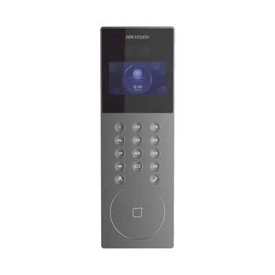 DSKD9203E6 p Videoportero IP Multiapartamento con Reconocimiento Facial / Llamada a App HikConnect (requiere monitor) / Protección IP65 / Apertura por Rostro, Tarjeta o App Videoportero IP Multiapartamento con Reconocimiento Facial / Llamada a App HikConnect (requiere monitor) / Protección IP65 / Apertura por Rostro, Tarjeta o App