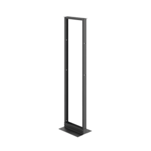 Rack de Dos Postes Estándar de 19 in, Rieles Numerados y Roscados #12-24, Fabricado en Aluminio, 45 Unidades de Rack, Color Negro