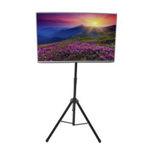 Trípode Portátil con Soporte de piso para Monitores de 32 a 65″ / Vesa 600 x 400 / Acero / Montaje de 65 cm a 1 mt