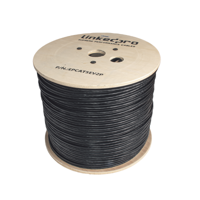 EPCAT5EV2P p Bobina de Cable Siamés Cat5E CCA + 2 Cables Gruesos (16 AWG) para Alimentar Cámaras Más Lejos / 305m / Instalación en Exterior / Uso Industrial para Climas Extremos Bobina de Cable Siamés Cat5E CCA + 2 Cables Gruesos (16 AWG) para Alimentar Cámaras Más Lejos / 305m / Instalación en Exterior / Uso Industrial para Climas Extremos