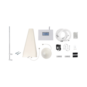 Kit Amplificador de Señal Celular TRIPLE banda de frecuencia. Incluye Mástil. Mejora las llamadas convencionales y VoLTE / Soporta los datos de las tecnologías 2G, 3G y 4G de TELCEL, AT&T y MOVISTAR / Cubre hasta 2 espacios…
