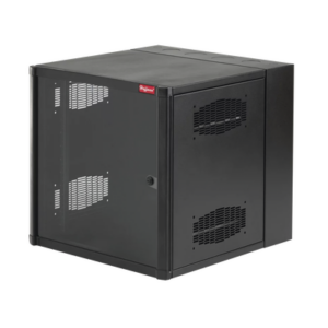 Gabinete AccessPlus de Montaje en Pared de 19in, Rieles Numerados y Roscados #10-32, Puerta con Ventana de Seguridad, 600 mm de Ancho, 762 mm de Profundidad, 19 UR, Color Negro
