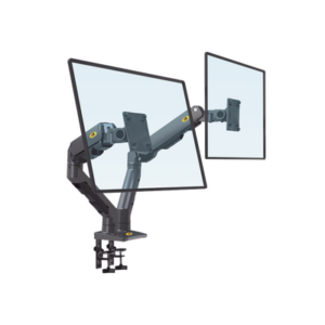 Montaje de Escritorio articulado para 2 monitores de 27-34″ /  Soporta hasta 16 kg / Vesa 75 x 75 / 100 x 100 / Acero / Giro: 360°
