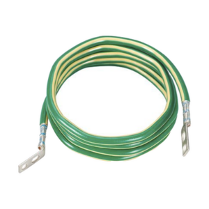 Jumper para Aterrizar Equipos, 6 AWG, con Terminal Doblada a 45 Grados, Para Conexión a Tierra y Terminal Recta Para Equipos, 3.6 m de Largo