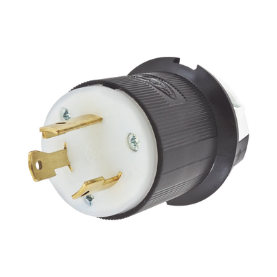 HUBHBL2611 p Clavija Industrial con Bloqueo de Media Vuelta / 30 A 125 V CA / 2 Polos 3 Hilos / Color Blanco y Negro / Nema L5-30P. Clavija Industrial con Bloqueo de Media Vuelta / 30 A 125 V CA / 2 Polos 3 Hilos / Color Blanco y Negro / Nema L5-30P.