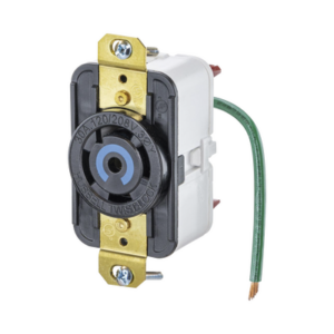 Receptáculo de Media Vuelta Industrial 30 A 120/208 V CA/ Nema L5-30R /Color Negro.