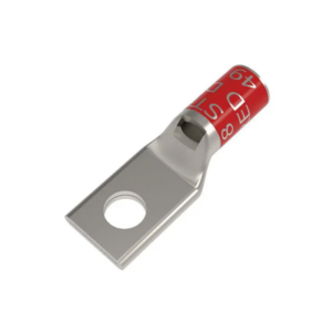 Zapata Terminal de Compresión BURNDY Cañón Corto para Tornillo de 3/8″ y Calibre 8 AWG.