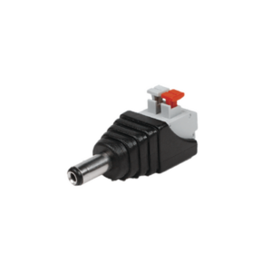 Adaptador tipo Jack de 3.5 mm Macho Polarizado de 12 Vcc con Terminales de Presión.