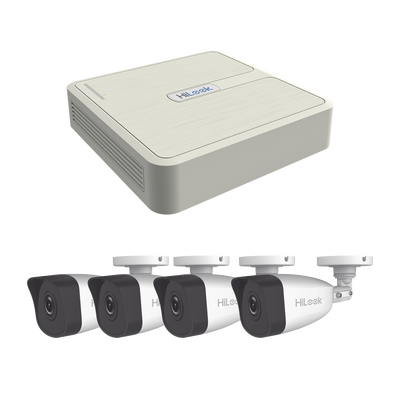 KIP4MP 4B p Kit IP 4 Megapixel / NVR de 4 Canales con 4 Puertos PoE / 4 Cámaras IP Bala para Exterior Kit IP 4 Megapixel / NVR de 4 Canales con 4 Puertos PoE / 4 Cámaras IP Bala para Exterior