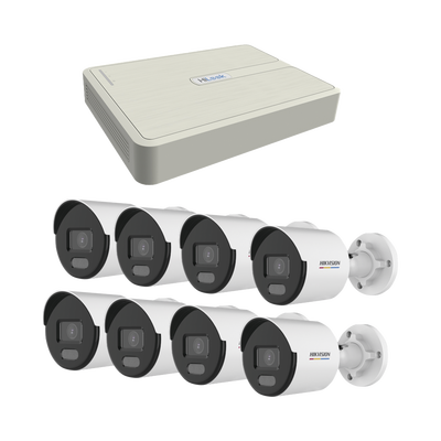 KIPCV2M 8B p Kit IP 1080p (2 Megapixel) / NVR de 8 Canales con 8 Puertos PoE / 8 Cámaras IP Bala ColorVu Lite y ACUSENSE Lite / Micrófono Integrado Kit IP 1080p (2 Megapixel) / NVR de 8 Canales con 8 Puertos PoE / 8 Cámaras IP Bala ColorVu Lite y ACUSENSE Lite / Micrófono Integrado