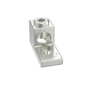 Terminal tipo Lengüeta Recta de Aluminio con Agujero 1/4″, y Barril para Cable #14 – 2/0 AWG