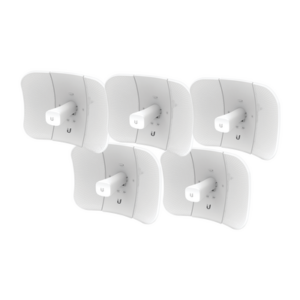 Kit de 5 LiteBeam 2×2 MIMO airMAX AC GEN2 CPE hasta 450 Mbps, 5 GHz (5150 – 5875 MHz) con antena integrada de 23 dBi