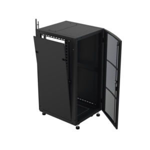 Gabinete Profesional para Telecomunicaciones de Piso, 24 UR, 600 mm de Profundidad, Puerta Ventilada y Chapa de Seguridad con Llave Única para un Almacenamiento Eficiente y Protegido