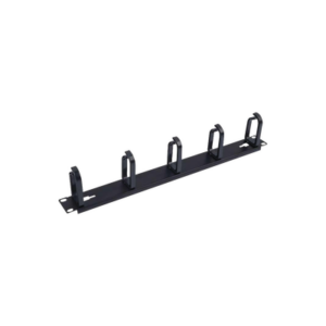 Organizador de Cables con 5 anillos, 1U, 19″ Color negro