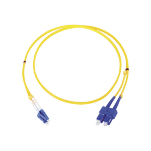 Jumper de Fibra Óptica Monomodo LC/SC Duplex de 1 metro