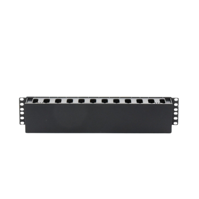 LPORG02 p Organizador de Cables Horizontal de 2U para Rack de 19", Fabricado en Polímero Resistente a Deformaciones y Rayones Organizador de Cables Horizontal de 2U para Rack de 19", Fabricado en Polímero Resistente a Deformaciones y Rayones