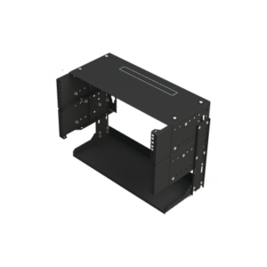 Rack Abierto de montaje en Pared, de 19in, 5 Unidades de rack, Profundidad Ajustable (8″ a 12″) con Charola de Uso Múltiple.