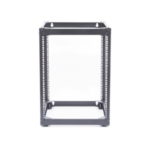 Rack Abierto de 4 Postes Instalación Pared o Piso de 14 Unidades, ¡Ideal para Equipo de Audio!