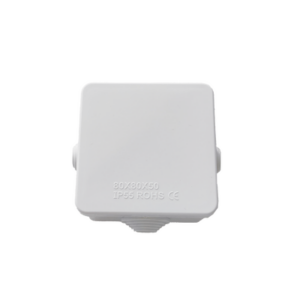 Caja de Conexiones Impermeable IP55, 4 Entradas, Dimensiones  80 x 80 x 50 mm