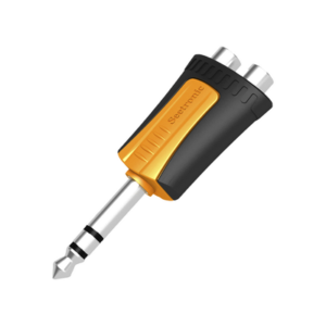 Conector Estéreo |  1/4in – 2 x RCA hembra | Adaptador de Carcasa de Plastico |