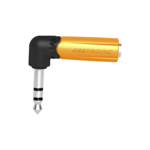 Conector Estéreo | 1/4in – 1/4in | Conector de angulo recto | Adaptador de Carcasa de Plastico